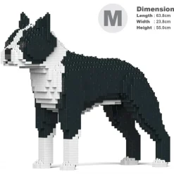 Jekca - Boston Terrier 01-M01 - Big - Lego - Sculpture - Construction - 4D - Brick Animals - Toys - Avvenice