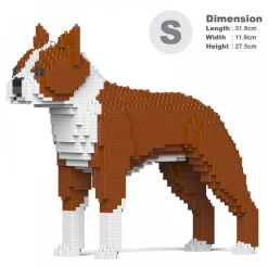 Jekca - Boston Terrier 01S-M02 - Lego - Sculpture - Construction - 4D - Brick Animals - Toys - Avvenice