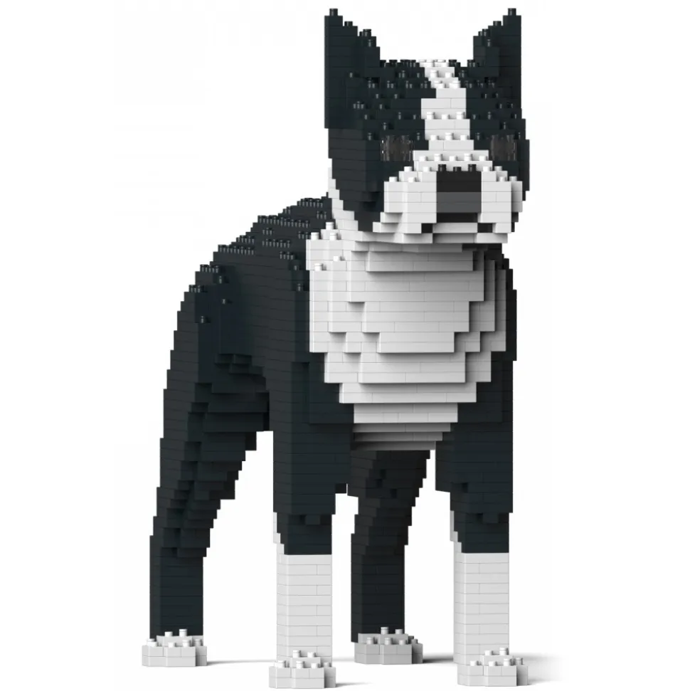 Jekca - Boston Terrier 01S-M01 - Lego - Sculpture - Construction - 4D - Brick Animals - Toys - Avvenice