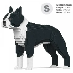 Jekca - Boston Terrier 01S-M01 - Lego - Sculpture - Construction - 4D - Brick Animals - Toys - Avvenice