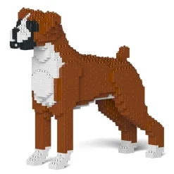 Jekca - Boxer - Dog - 01S-M01 - Lego - Sculpture - Construction - 4D - Brick Animals - Toys - Avvenice