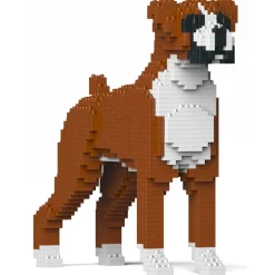 Jekca - Boxer 01-M01 - Big - Lego - Sculpture - Construction - 4D - Brick Animals - Toys - Avvenice