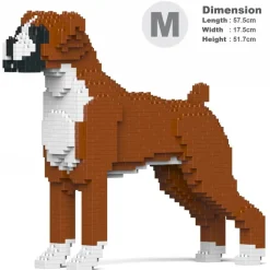 Jekca - Boxer 01-M01 - Big - Lego - Sculpture - Construction - 4D - Brick Animals - Toys - Avvenice