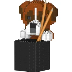 Jekca - Boxer Pencil Cup 01S - Lego - Sculpture - Construction - 4D - Brick Animals - Toys - Avvenice