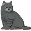 Jekca - British Shorthair Cat 01S-M01 - Lego - Sculpture - Construction - 4D - Brick Animals - Toys - Avvenice