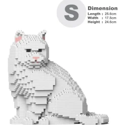 Jekca - British Shorthair Cat 01S-M02 - Lego - Sculpture - Construction - 4D - Brick Animals - Toys - Avvenice