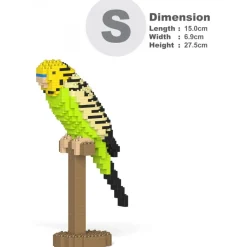 Jekca - Budgie 01S-M01 - Lego - Sculpture - Construction - 4D - Brick Animals - Toys - Avvenice