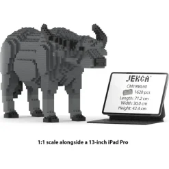 Jekca - Buffalo 01 - Big - Lego - Sculpture - Construction - 4D - Brick Animals - Toys - Avvenice