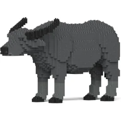 Jekca - Buffalo 01 - Lego - Sculpture - Construction - 4D - Brick Animals - Toys - Avvenice