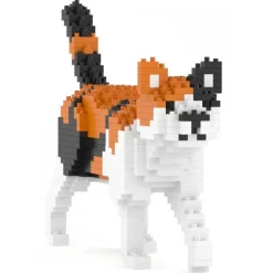 Jekca - Calico Cat Mini 01 - Big - Lego - Sculpture - Construction - 4D - Brick Animals - Toys - Avvenice