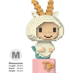 Jekca - Capricorn 01 - Big - Lego - Sculpture - Construction - 4D - Brick Animals - Toys - Avvenice