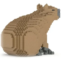 Jekca - Capybara 01 - Big - Lego - Sculpture - Construction - 4D - Brick Animals - Toys - Avvenice