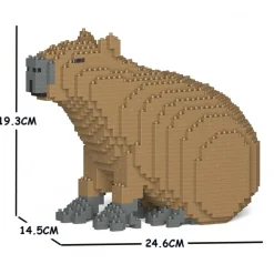 Jekca - Capybara 01S - Lego - Sculpture - Construction - 4D - Brick Animals - Toys - Avvenice