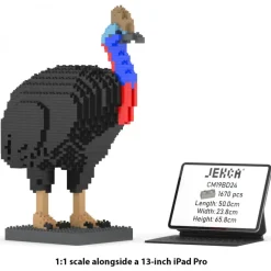 Jekca - Cassowary 01 - Big - Lego - Sculpture - Construction - 4D - Brick Animals - Toys - Avvenice