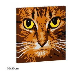 Jekca - Cat Eyes Brick Painting 04S-M01 - Lego - Sculpture - Construction - 4D - Brick Animals - Toys - Avvenice