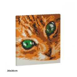 Jekca - Cat Eyes Brick Painting 01S-M01 - Lego - Sculpture - Construction - 4D - Brick Animals - Toys - Avvenice