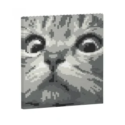 Jekca - Cat Eyes Brick Painting 02S-M02 - Lego - Sculpture - Construction - 4D - Brick Animals - Toys - Avvenice