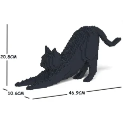 Jekca - Cat 09S-M02 - Lego - Sculpture - Construction - 4D - Brick Animals - Toys - Avvenice