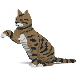 Jekca - Cat 04S-M04 - Lego - Sculpture - Construction - 4D - Brick Animals - Toys - Avvenice