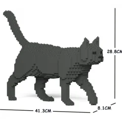 Jekca - Cat 07S-M03 - Lego - Sculpture - Construction - 4D - Brick Animals - Toys - Avvenice