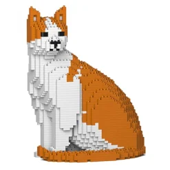 Jekca - Cat 10S-M03 - Lego - Sculpture - Construction - 4D - Brick Animals - Toys - Avvenice