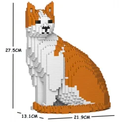 Jekca - Cat 10S-M03 - Lego - Sculpture - Construction - 4D - Brick Animals - Toys - Avvenice