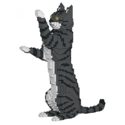Jekca - Cat 14S-M02 - Lego - Sculpture - Construction - 4D - Brick Animals - Toys - Avvenice
