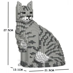 Jekca - Cat 02S-M03 - Lego - Sculpture - Construction - 4D - Brick Animals - Toys - Avvenice