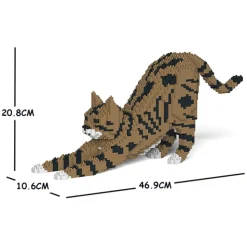 Jekca - Cat 05S-M04 - Lego - Sculpture - Construction - 4D - Brick Animals - Toys - Avvenice