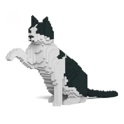 Jekca - Cat 12S-M02 - Lego - Sculpture - Construction - 4D - Brick Animals - Toys - Avvenice