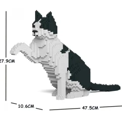Jekca - Cat 12S-M02 - Lego - Sculpture - Construction - 4D - Brick Animals - Toys - Avvenice