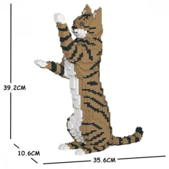 Jekca - Cat 14S-M04 - Lego - Sculpture - Construction - 4D - Brick Animals - Toys - Avvenice