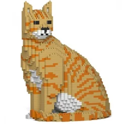 Jekca - Cat 02S-M01 - Lego - Sculpture - Construction - 4D - Brick Animals - Toys - Avvenice