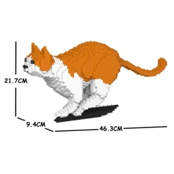 Jekca - Cat 23S-M01 - Lego - Sculpture - Construction - 4D - Brick Animals - Toys - Avvenice