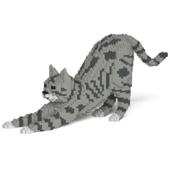Jekca - Cat 05S-M03 - Lego - Sculpture - Construction - 4D - Brick Animals - Toys - Avvenice