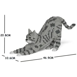 Jekca - Cat 05S-M03 - Lego - Sculpture - Construction - 4D - Brick Animals - Toys - Avvenice