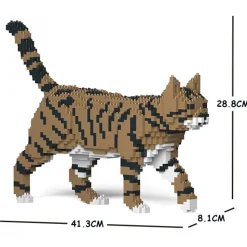 Jekca - Cat 03S-M04 - Lego - Sculpture - Construction - 4D - Brick Animals - Toys - Avvenice