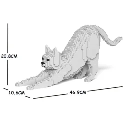 Jekca - Cat 09S-M01 - Lego - Sculpture - Construction - 4D - Brick Animals - Toys - Avvenice