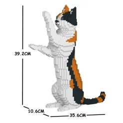 Jekca - Cat 16S-M01 - Lego - Sculpture - Construction - 4D - Brick Animals - Toys - Avvenice