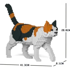 Jekca - Cat 11S-M01 - Lego - Sculpture - Construction - 4D - Brick Animals - Toys - Avvenice