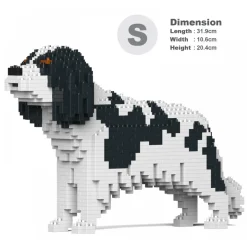 Jekca - Cavalier King Charles Spaniel 01S-M02 - Lego - Sculpture - Construction - 4D - Brick Animals - Toys - Avvenice
