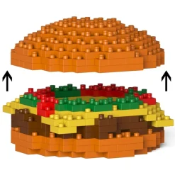 Jekca - Cheese Burger 01S - Lego - Sculpture - Construction - 4D - Brick Animals - Toys - Avvenice