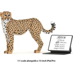 Jekca - Cheetah 01 - Lego - Sculpture - Construction - 4D - Brick Animals - Toys - Avvenice