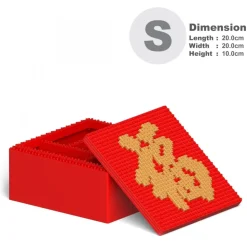 Jekca - Chinese Candy Box 01S - Lego - Sculpture - Construction - 4D - Brick Animals - Toys - Avvenice