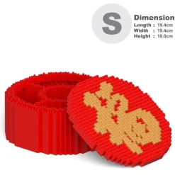 Jekca - Chinese Candy Box 02S - Lego - Sculpture - Construction - 4D - Brick Animals - Toys - Avvenice