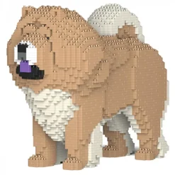 Jekca - Chow Chow 02-M01 - Big - Lego - Sculpture - Construction - 4D - Brick Animals - Toys - Avvenice