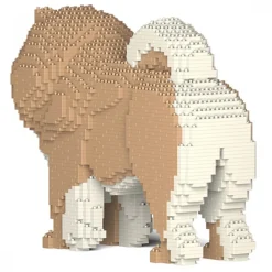Jekca - Chow Chow 02-M01 - Big - Lego - Sculpture - Construction - 4D - Brick Animals - Toys - Avvenice