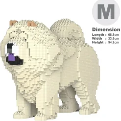 Jekca - Chow Chow 02-M04 - Big - Lego - Sculpture - Construction - 4D - Brick Animals - Toys - Avvenice