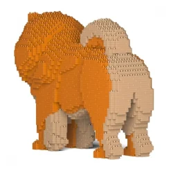 Jekca - Chow Chow 02S-M02 - Lego - Sculpture - Construction - 4D - Brick Animals - Toys - Avvenice