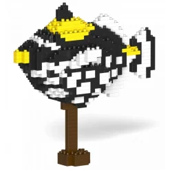 Jekca - Clown Triggerfish 01S - Lego - Sculpture - Construction - 4D - Brick Animals - Toys - Avvenice